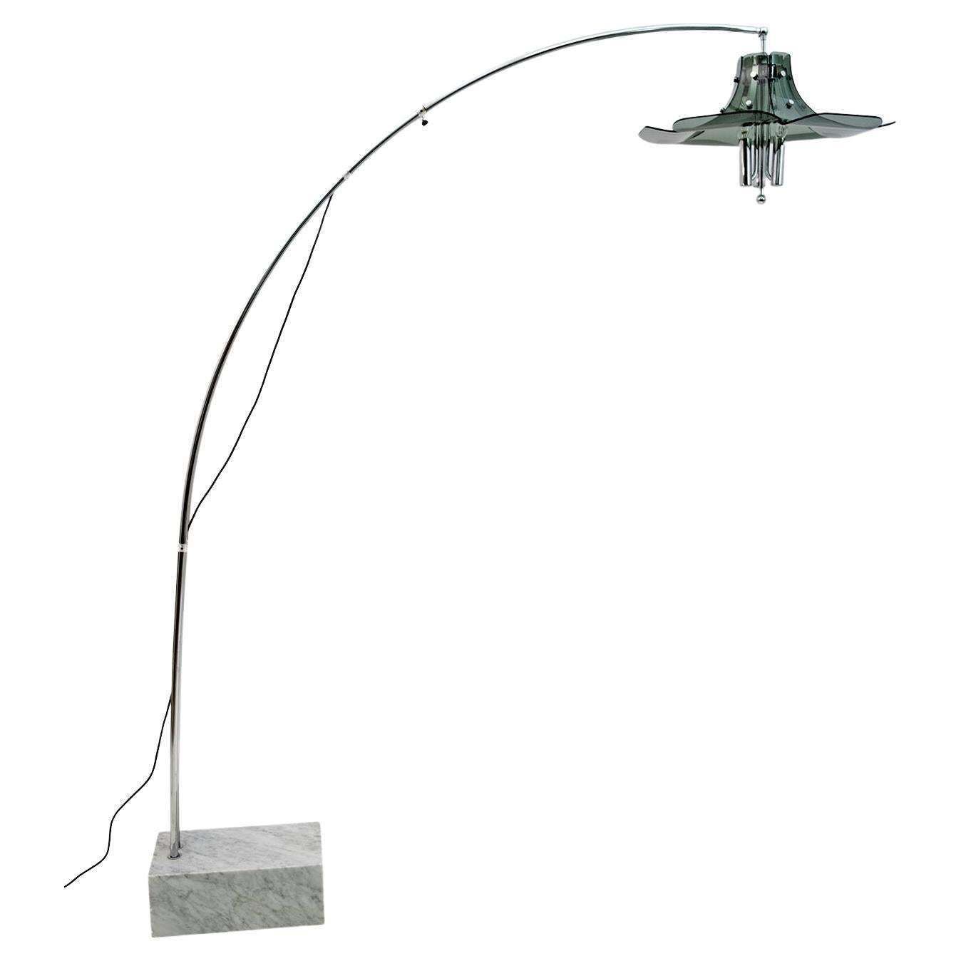 Fontana Arte Vintage Italian Arc Floor Lamp By Max Ingrand, 1970s