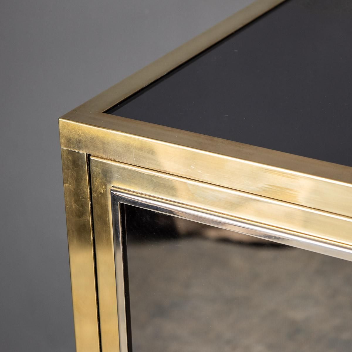20th Century Brass & Mirrored Sideboard By Michel Pigneres, C.1970 photo vinterior