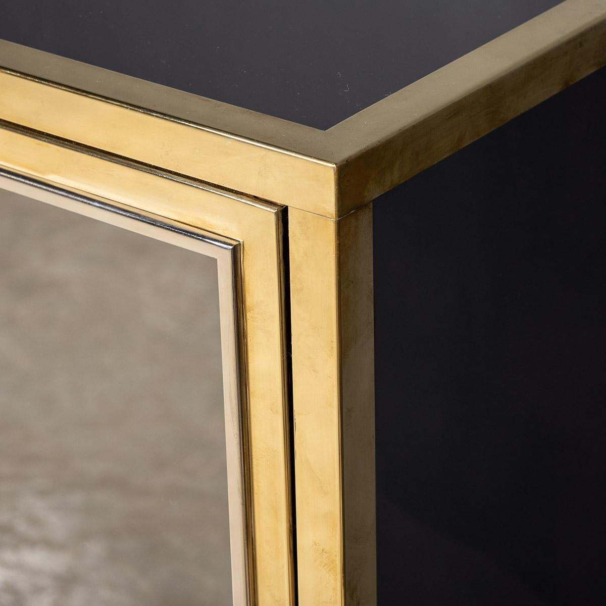 Furniture 20th Century Brass & Mirrored Sideboard By Michel Pigneres, C.1970 photo