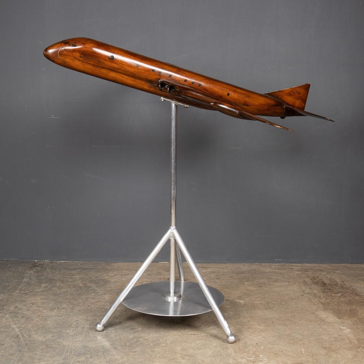 20thc Mahogany Model Of A Hawker Siddeley Nimrod Airplane C.1960 photo Home Decor