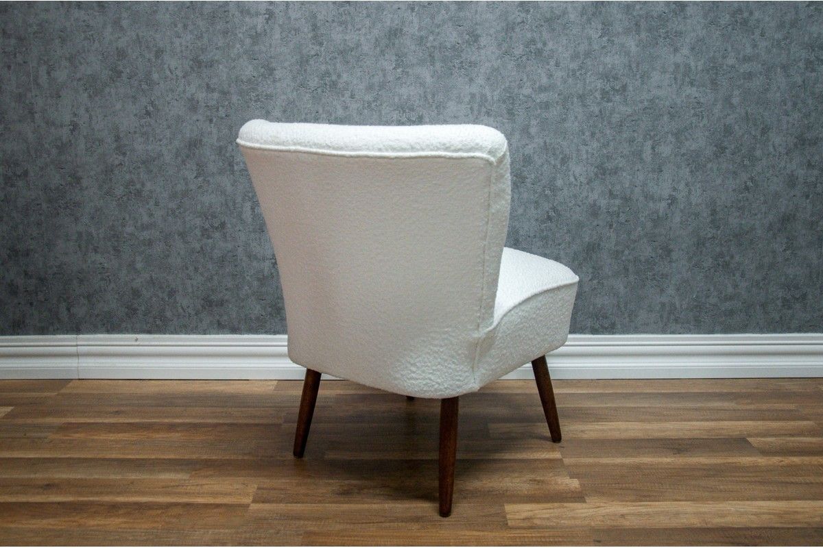 Bouclé Cocktail Chair, 1950s, Vintage photo Furniture