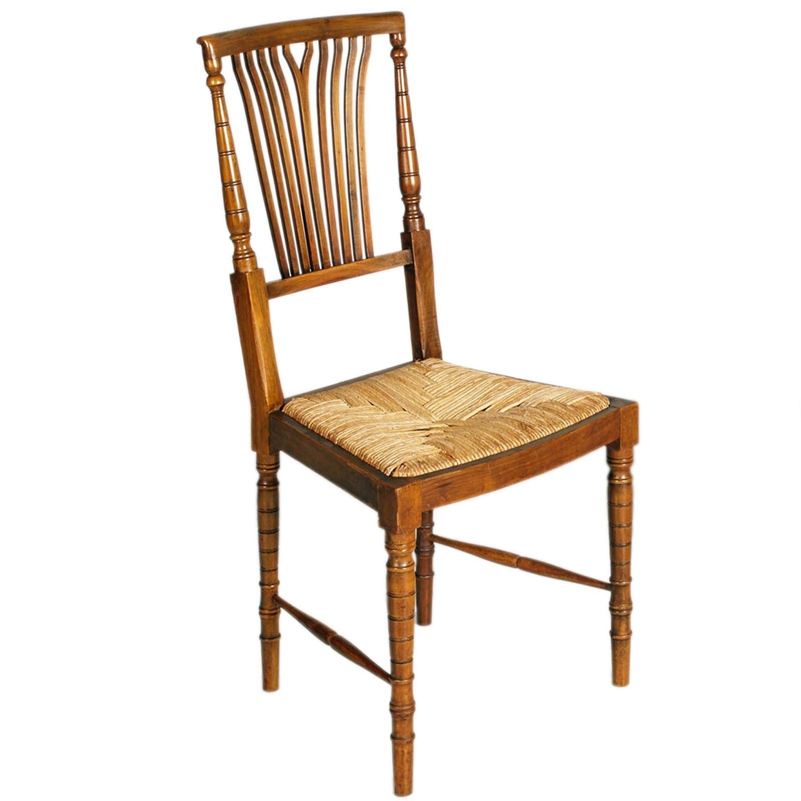 Mid Century 1960s Set Six Chairs Chiavarine By Gaetano Descalzi , Strow Seat photo Furniture