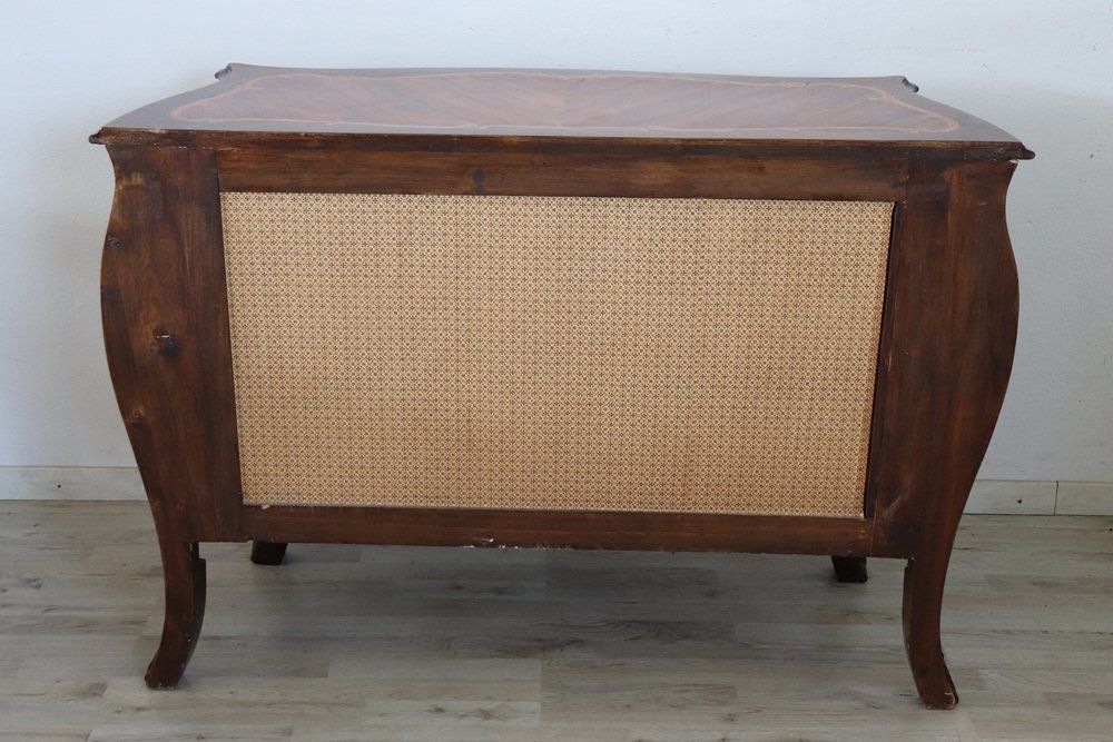 Vintage Chest Of Drawers With Inlay Walnut, 1930s photo furniture
