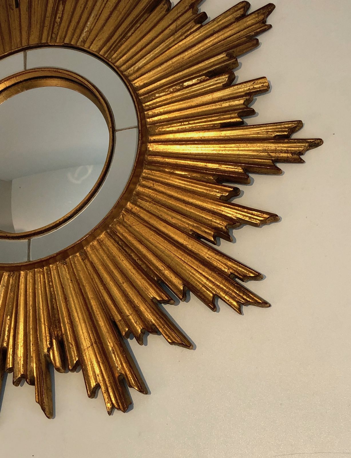 photo for sale Golden Resin Sun Mirror, 1970s