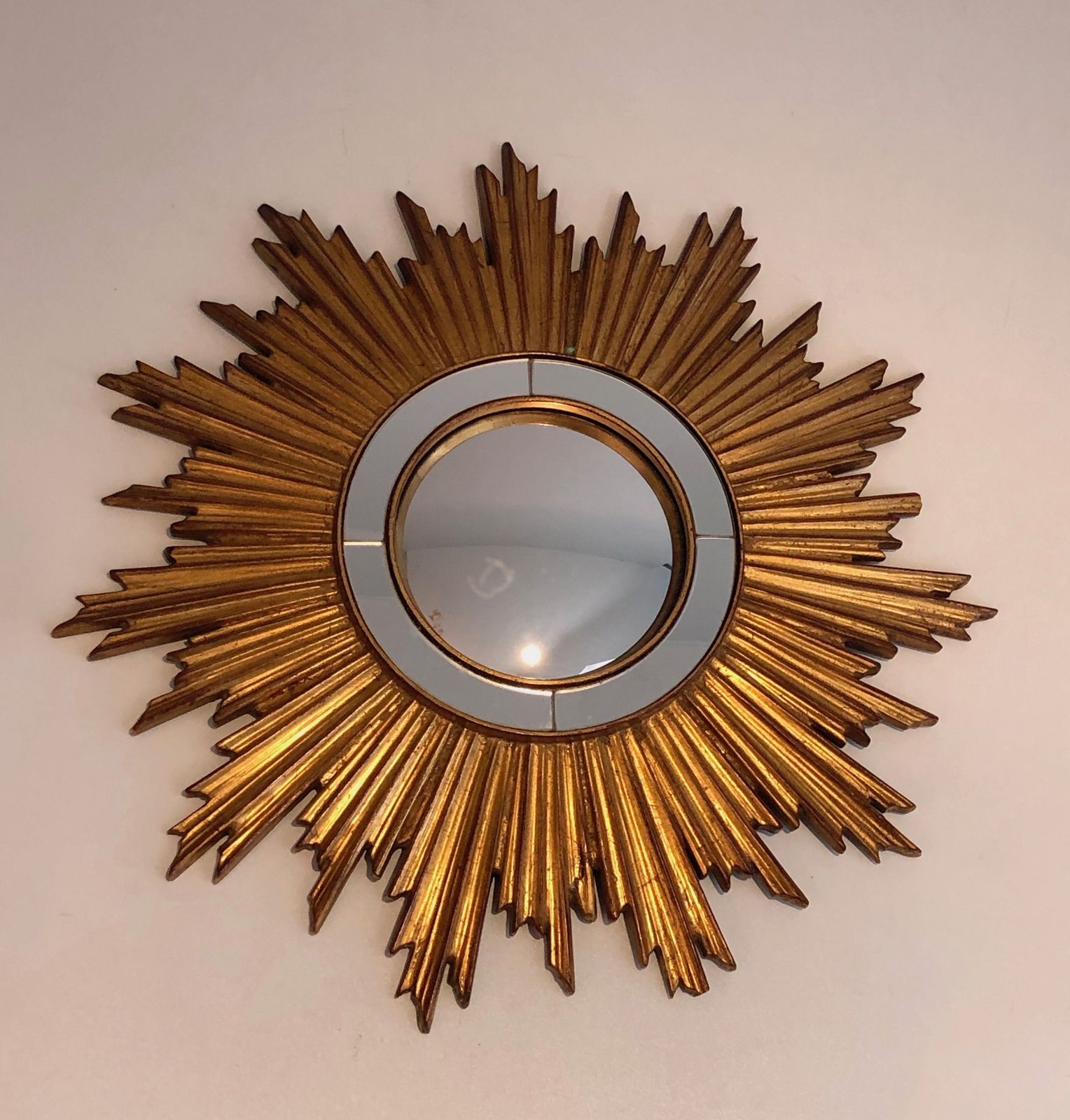 photo vinterior Golden Resin Sun Mirror, 1970s
