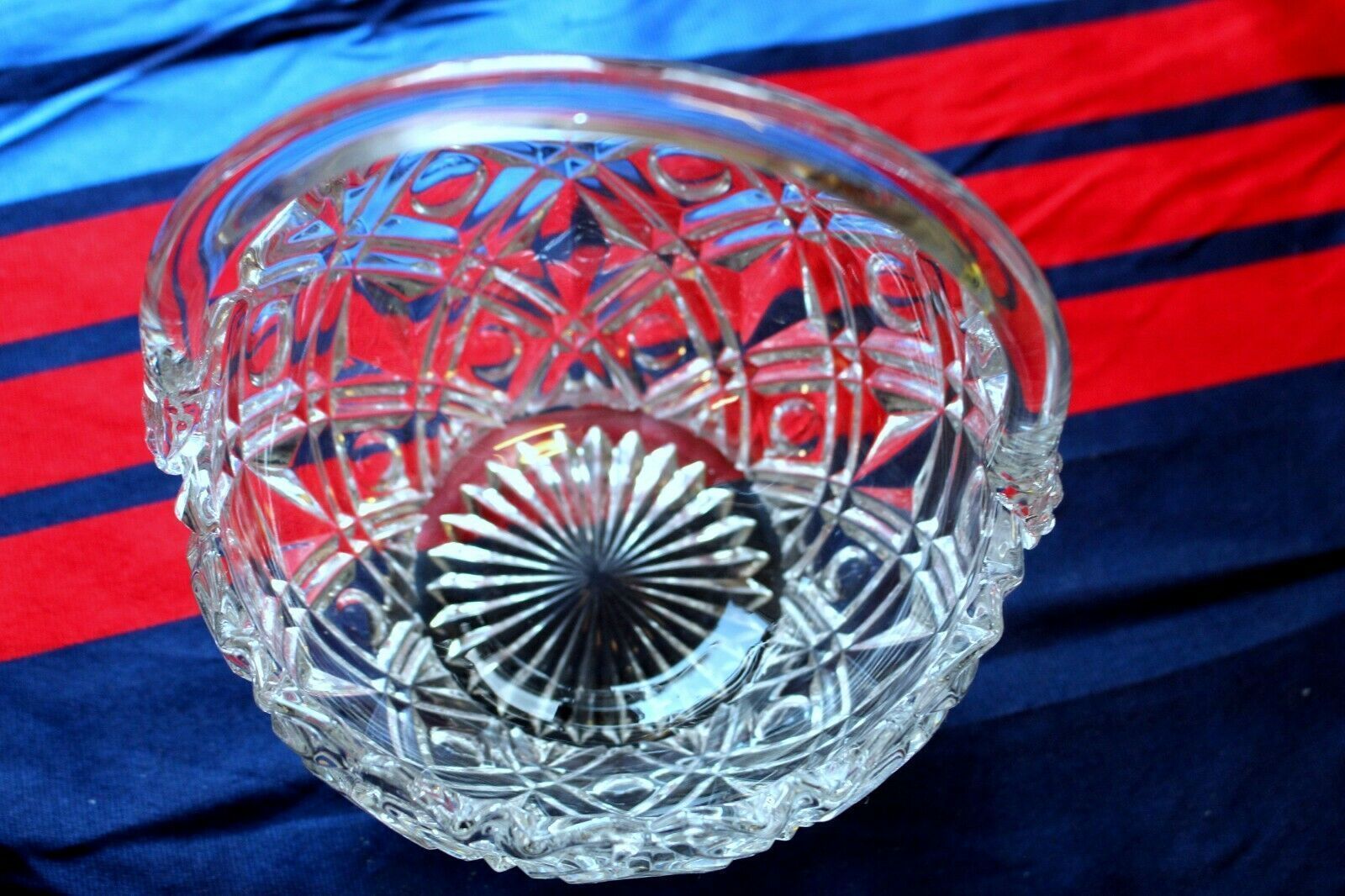71.0 Italian Vintage Basket Cut Crystal Glass Date 19th Century 500 G photo