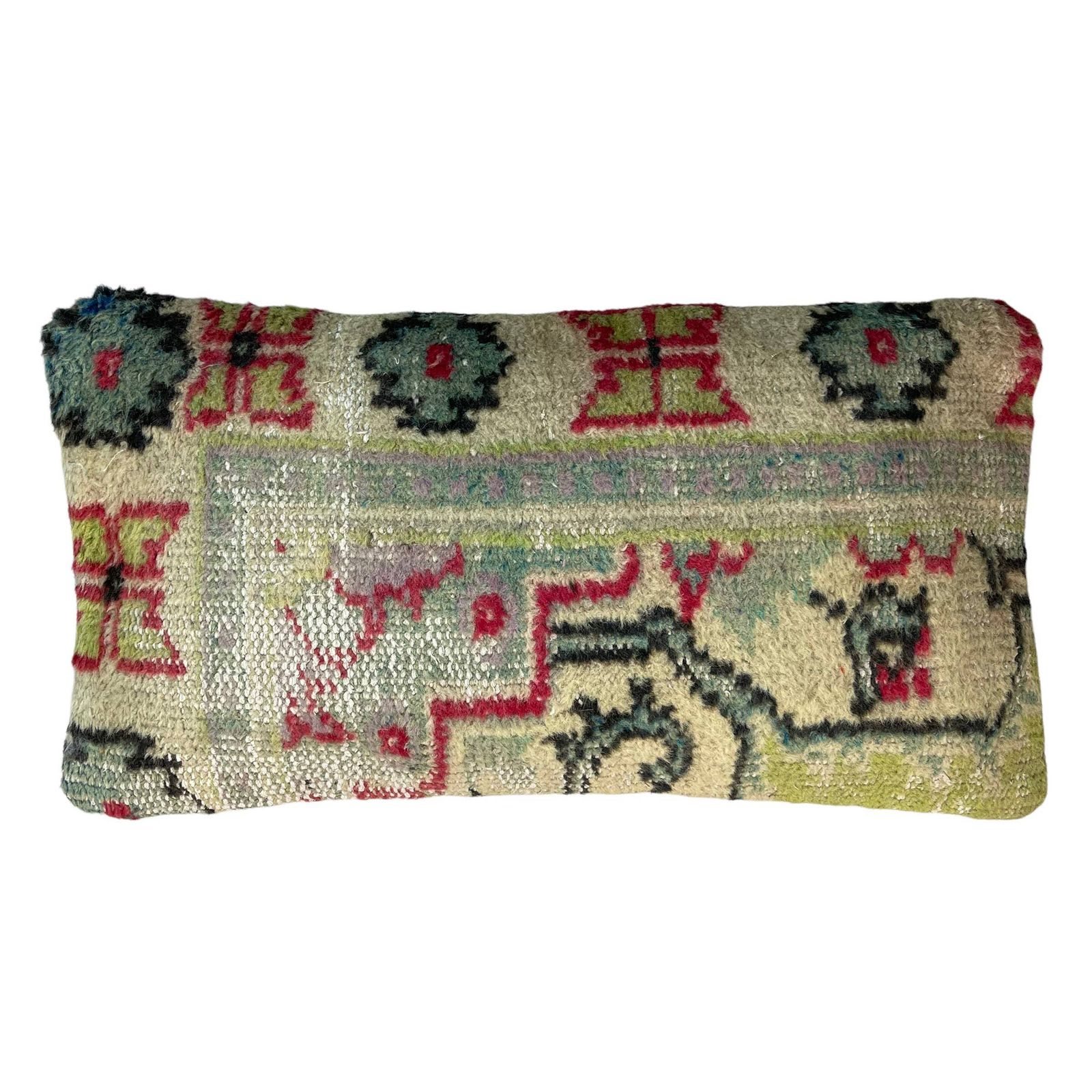 Vintage Hand Made Rug Cushion Cover,  Decorative Rug Pillow Cover, Large Vintage Turkish Rug Cushion Cover