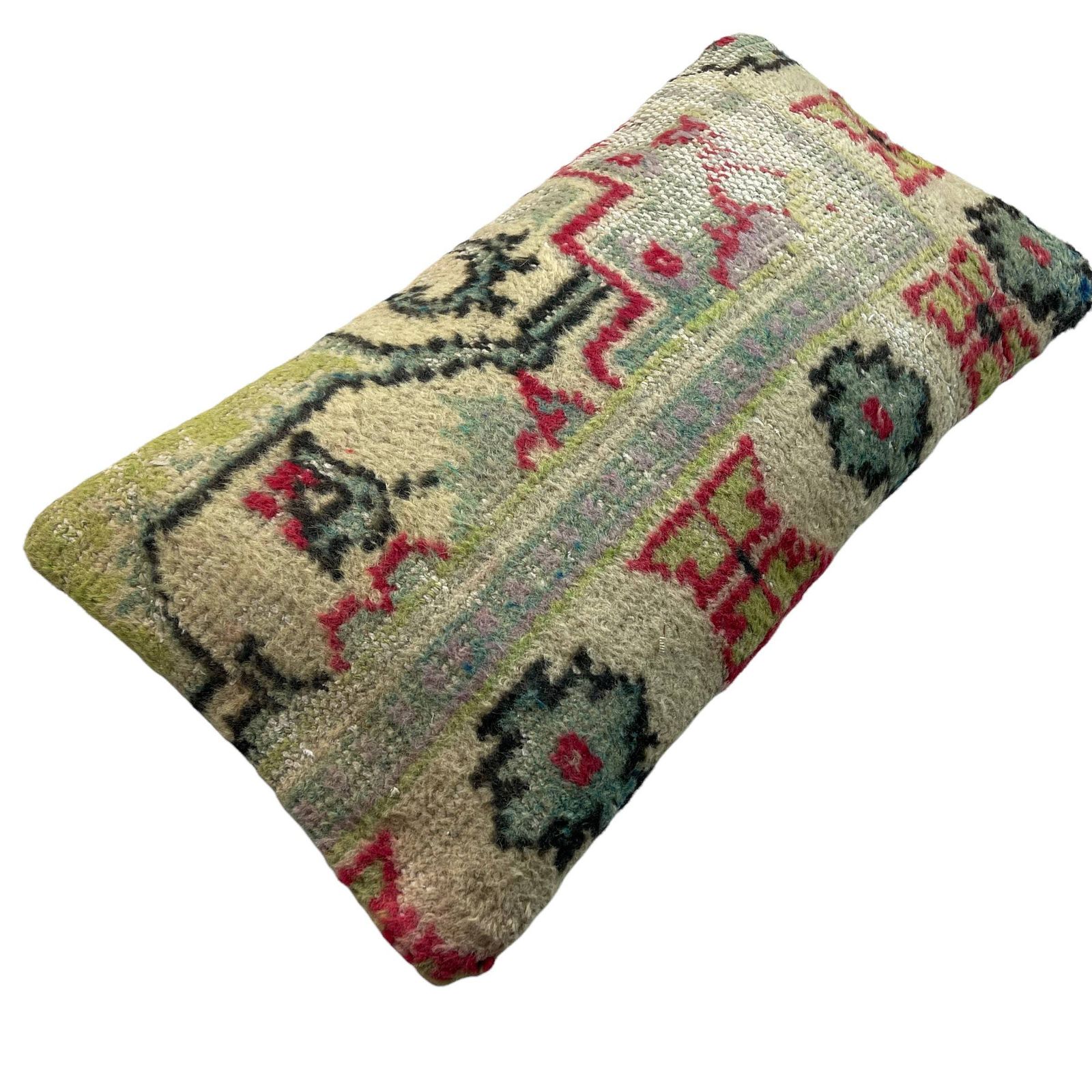 Vintage Hand Made Rug Cushion Cover,  Decorative Rug Pillow Cover, Large Vintage Turkish Rug Cushion Cover photo vinterior