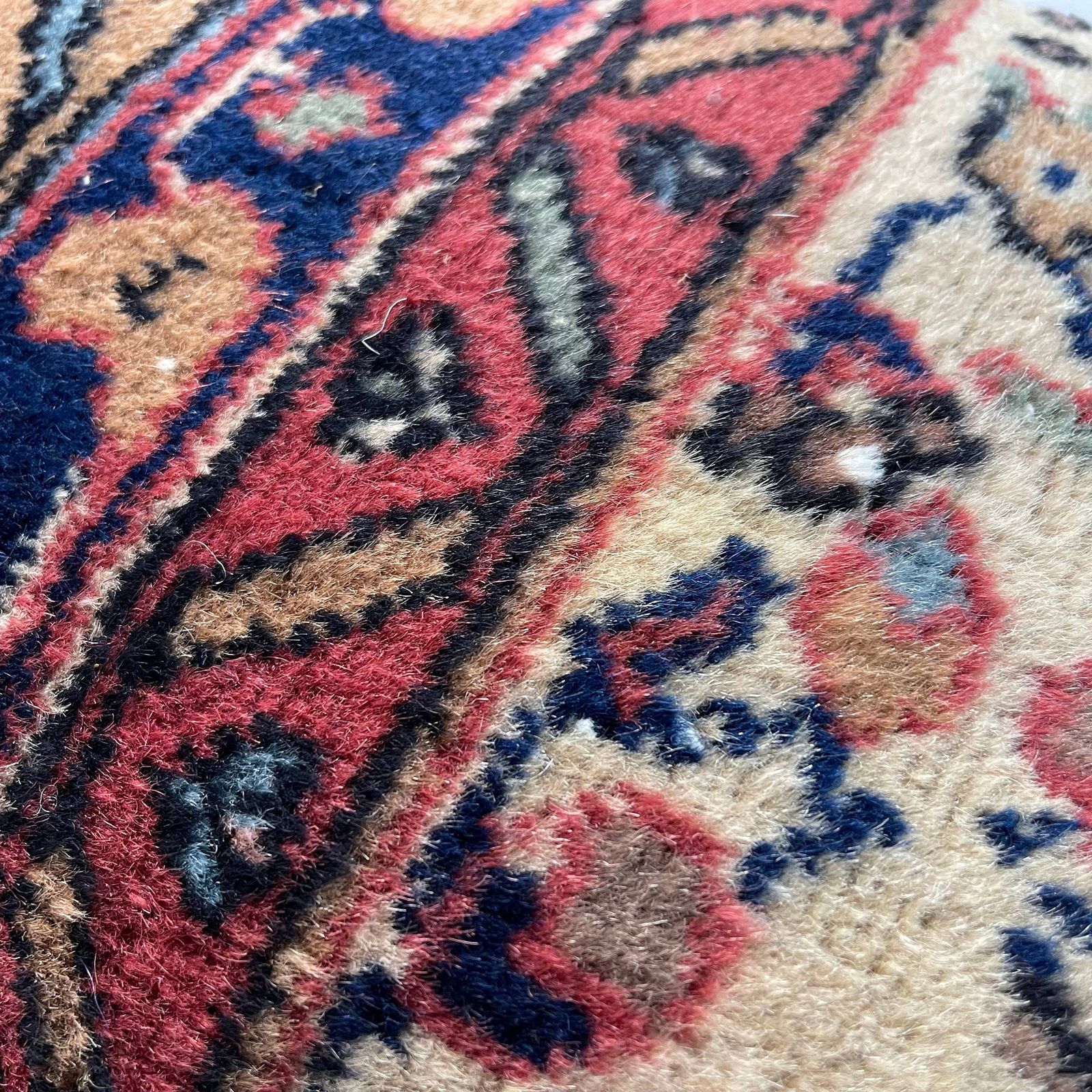 photo for sale Vintage Hand Made Rug Cushion Cover,  Decorative Rug Pillow Cover, Large Vintage Turkish Rug Cushion Cover
