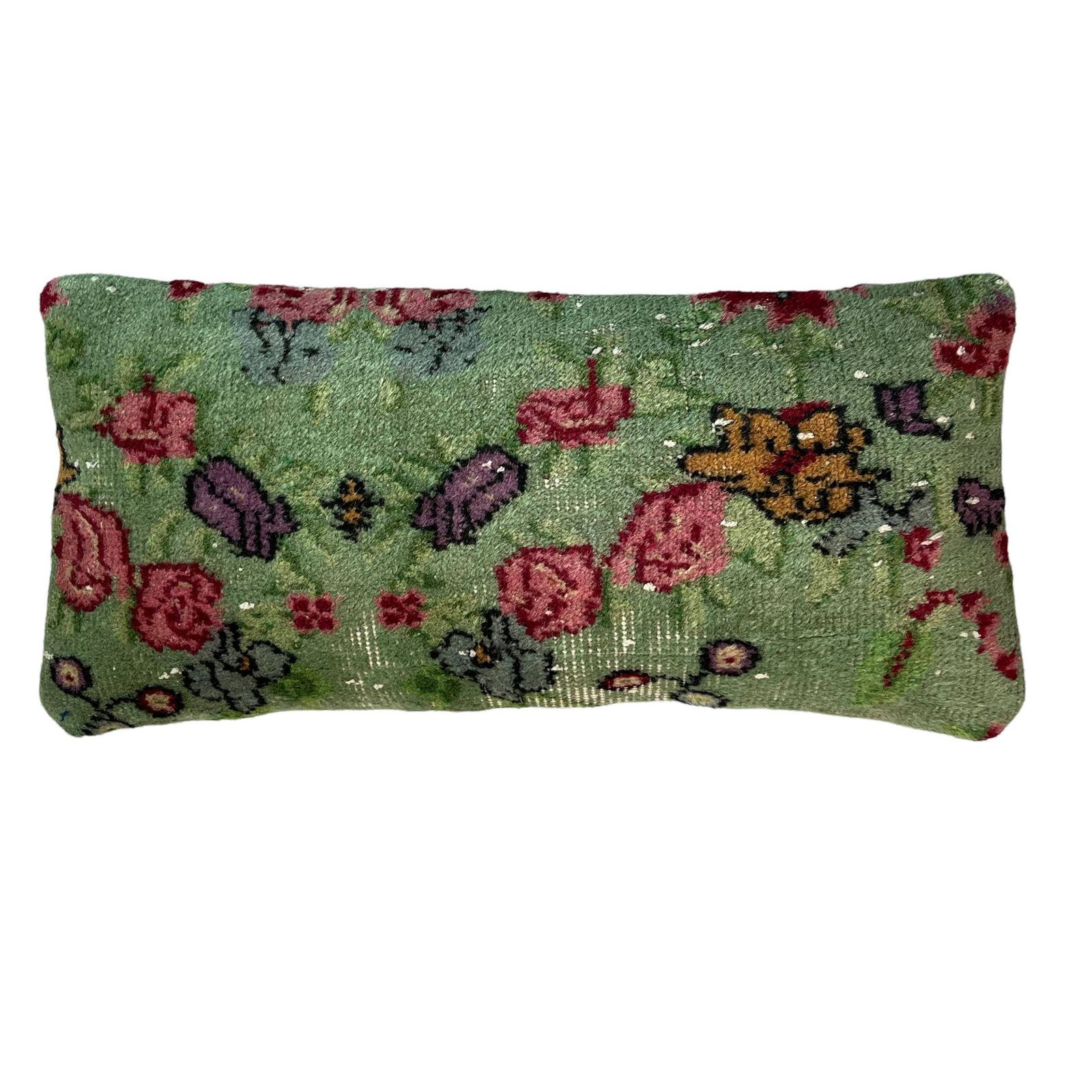 Vintage Hand Made Rug Cushion Cover, Decorative Rug Pillow Cover, Large Vintage Turkish Rug Cushion Cover