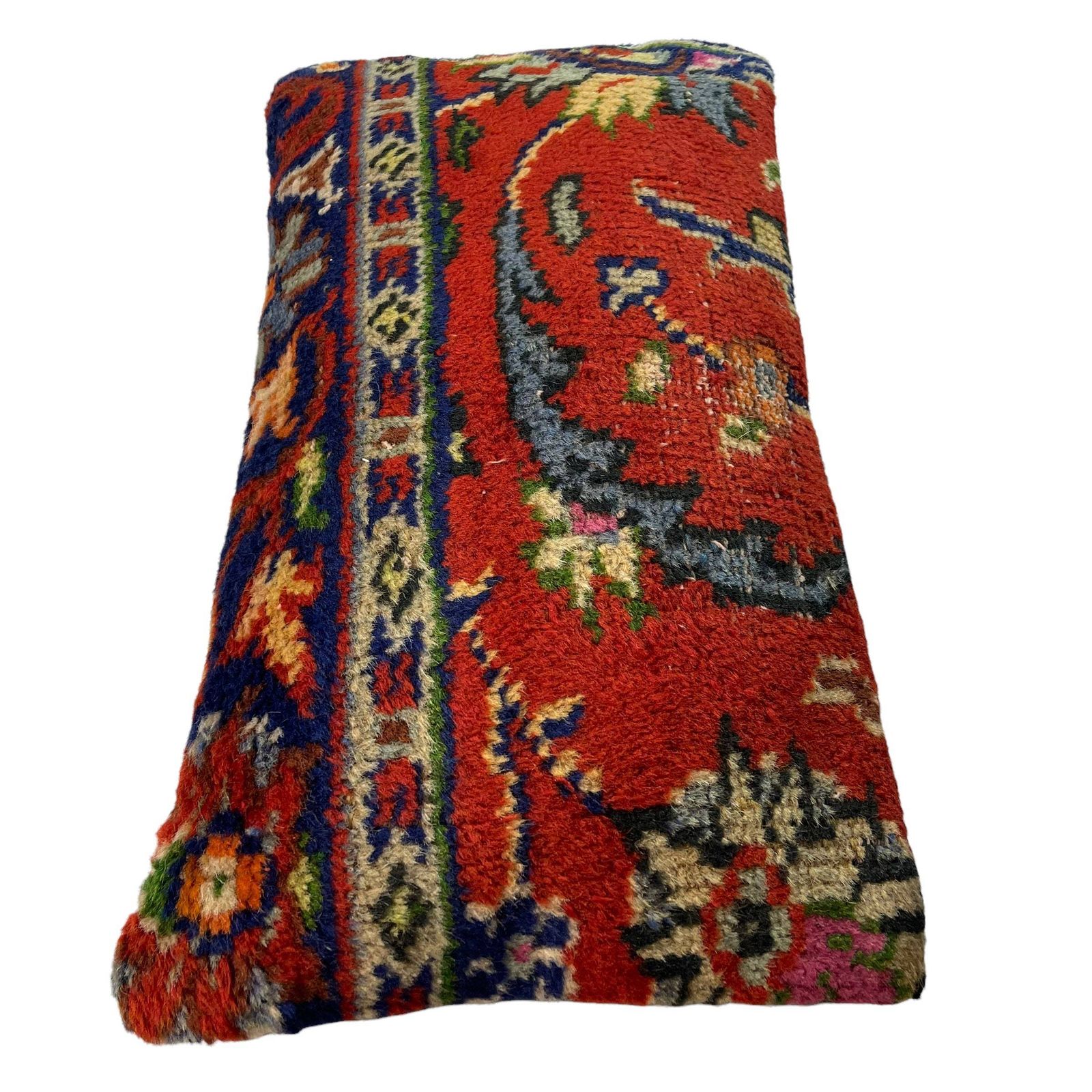 Vintage Hand Made Rug Cushion Cover, Decorative Rug Pillow Cover, Large Vintage Turkish Rug Cushion Cover photo Textiles