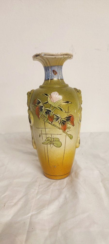 Art Deco Painted Ceramic Vase Spain 1930s photo Home Decor