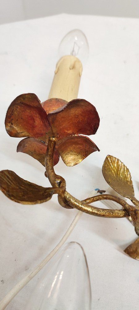 Golden Wrought Iron Spain 1940s Set Of 2 photo vinterior