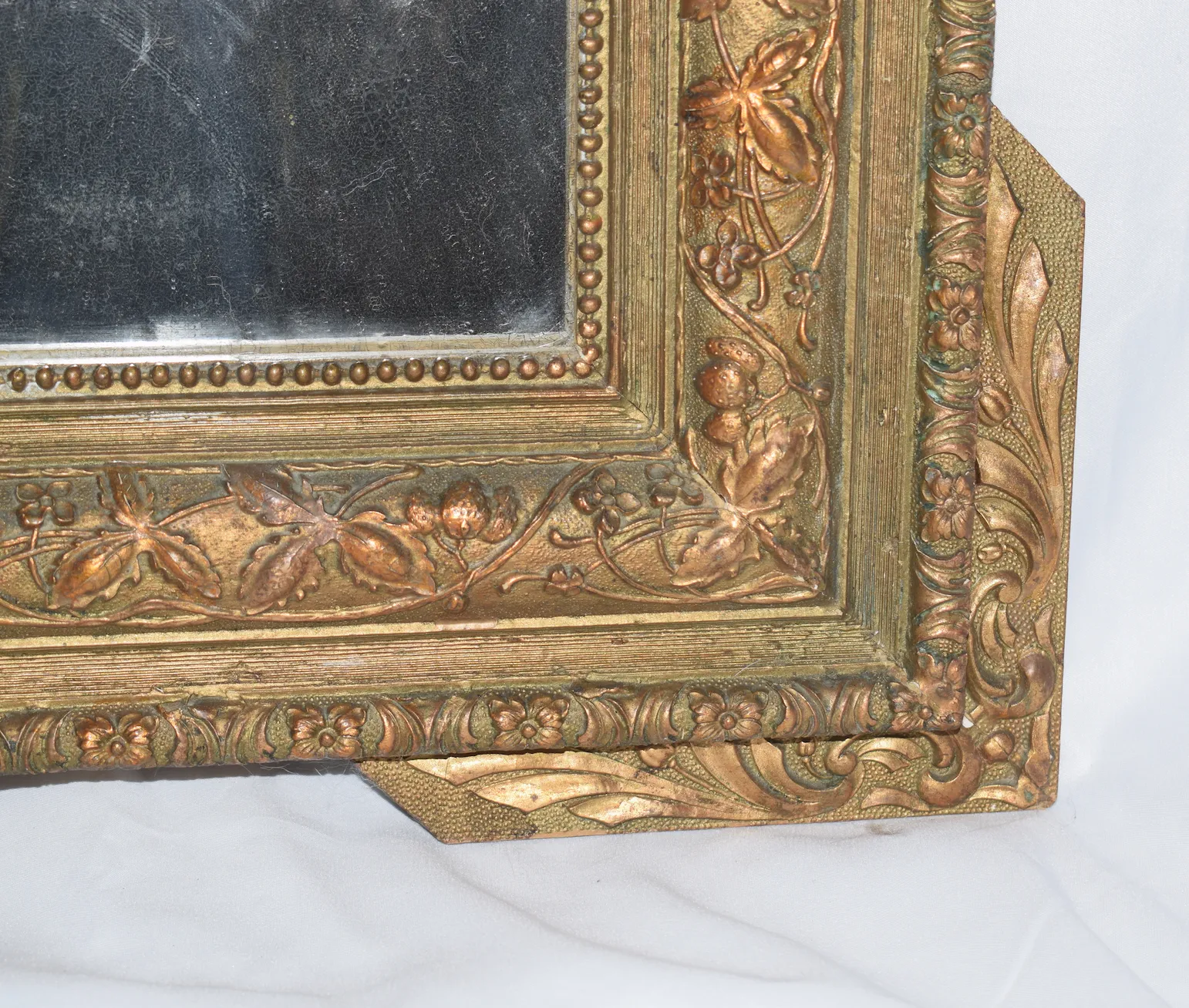 A French Napoleon III Gilt Gold Mirror With A Stucco Plaster Frame photo 2000.0