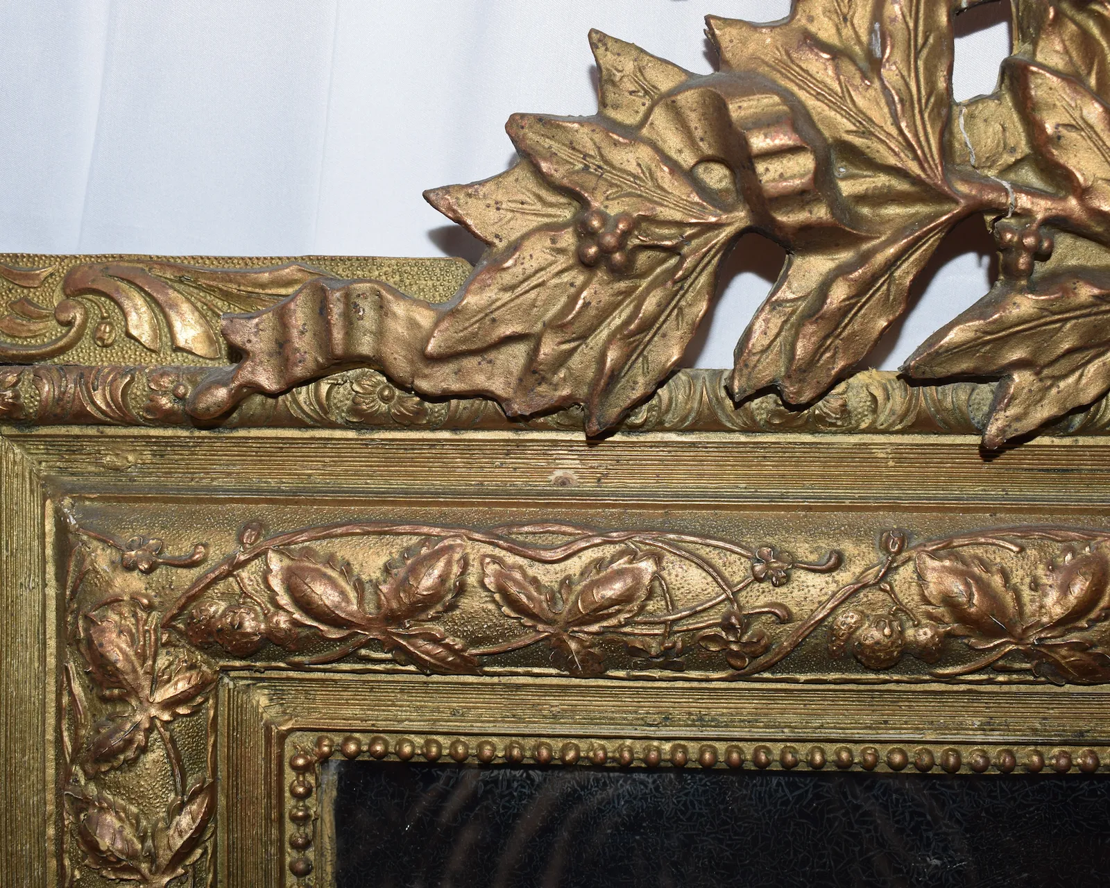 A French Napoleon III Gilt Gold Mirror With A Stucco Plaster Frame photo buy