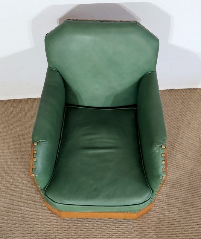 photo furniture Pair Of Art Deco Armchairs In Solid Cherry, 1st Part Of The 20th Century