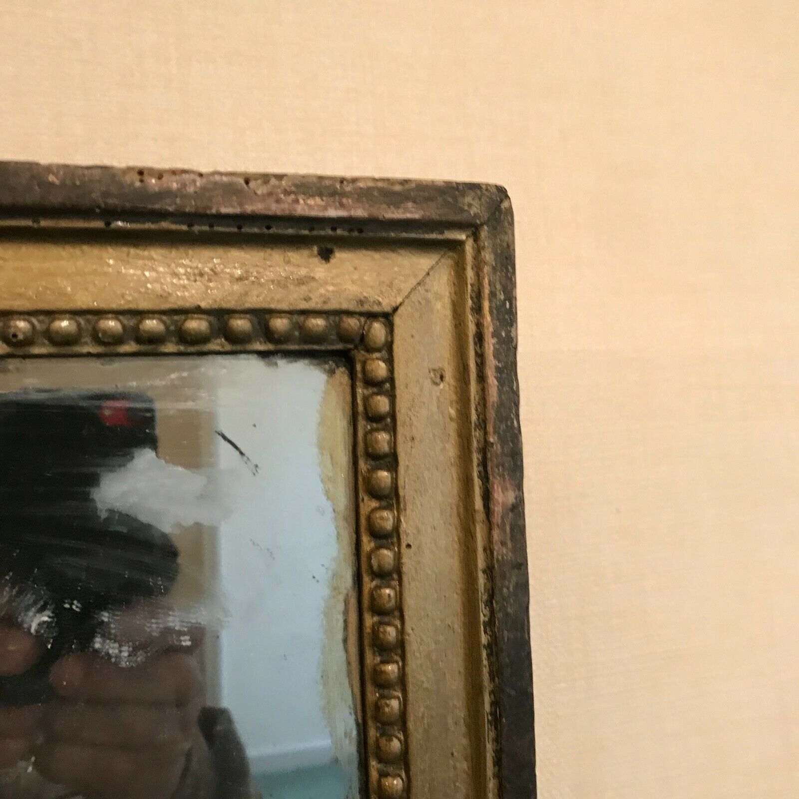 Louis XVI Style Mirror In Wood And Gilded Stucco XIX Century photo for sale