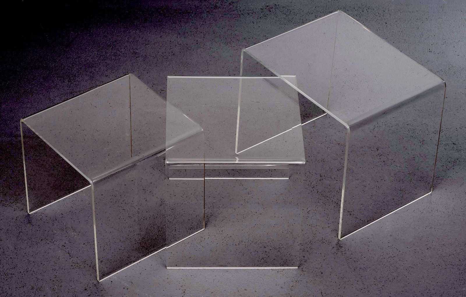 Lucite Set Nesting Tables, 1970s, France