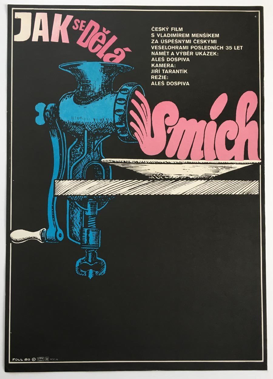 Original Film Poster, How Laughter Is Made, Dobroslav Foll, 1980, Genuine Czech Vintage Print