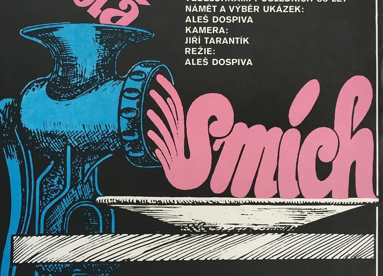 Original Film Poster, How Laughter Is Made, Dobroslav Foll, 1980, Genuine Czech Vintage Print photo vinterior