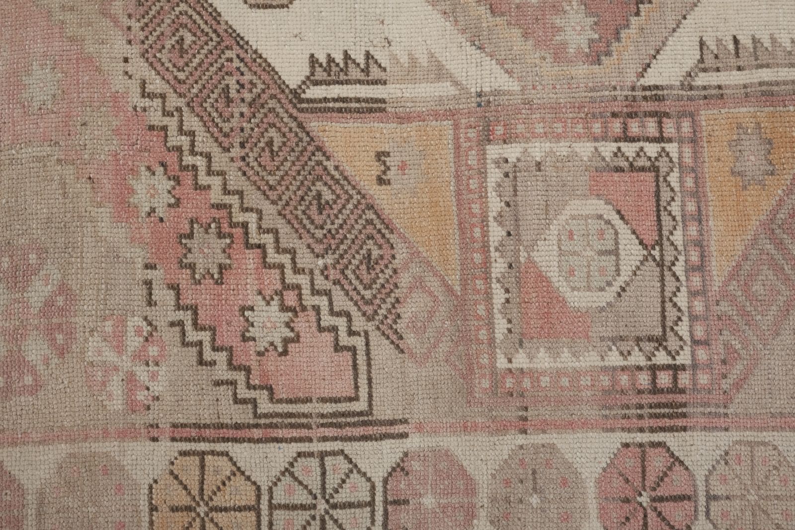 Vintage Faded Large Hand Knotted Hallway Runner 157 X 370 Cm photo vinterior