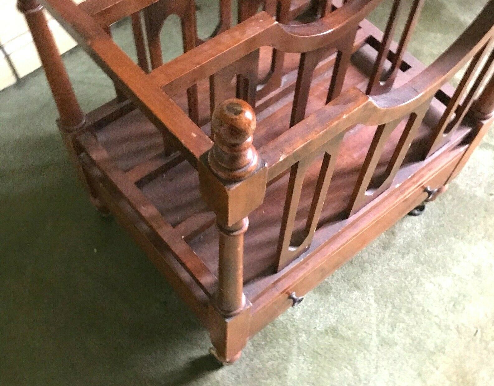 20th Century Mahogany Magazine Rack photo Home Decor
