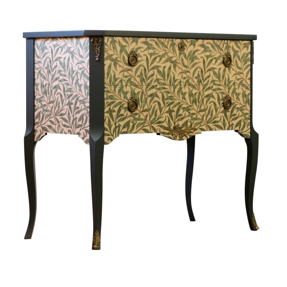 Gustavian Style Commode With William Morris Classic Design photo Furniture