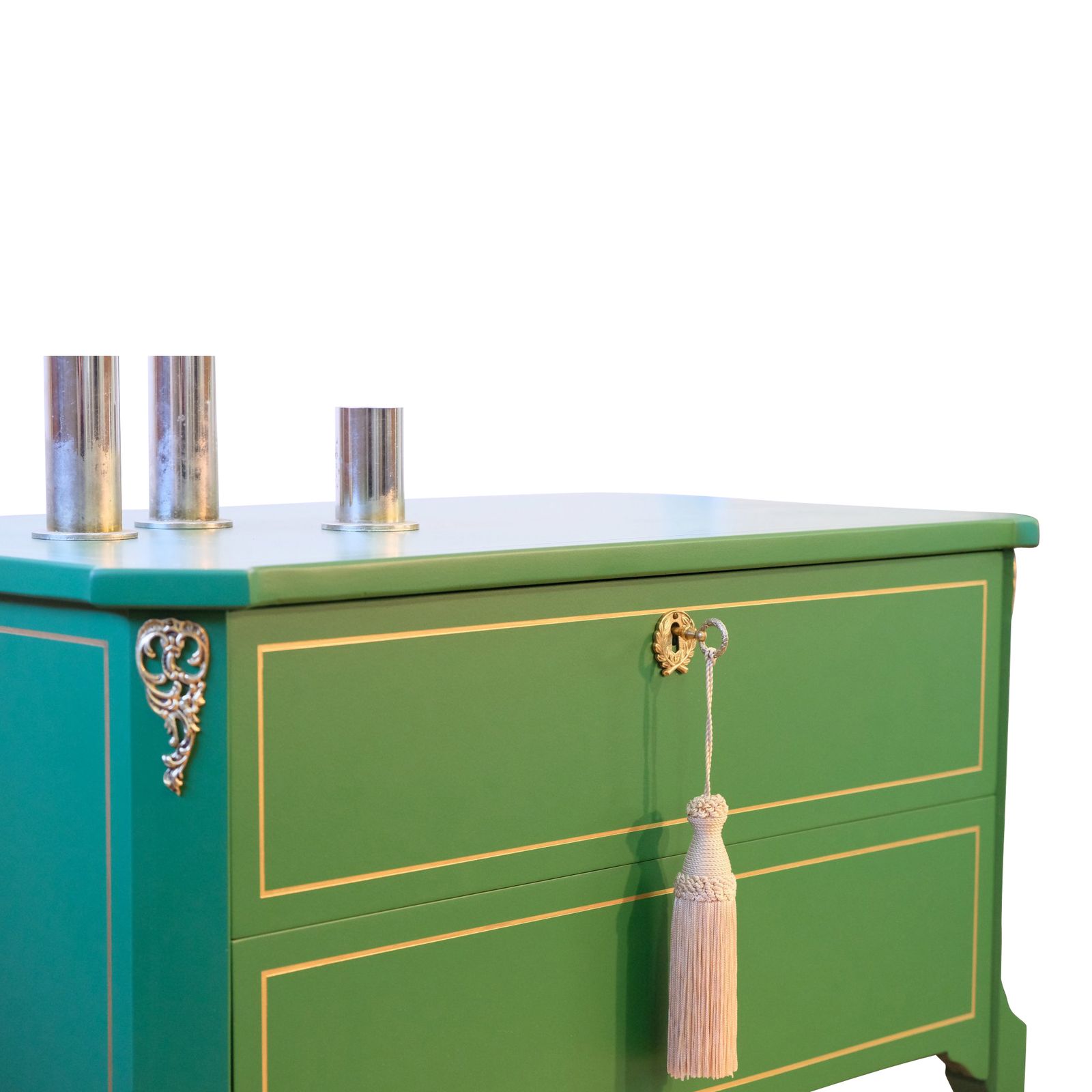 Gustavian Style Commode In Green With Detailing photo vinterior