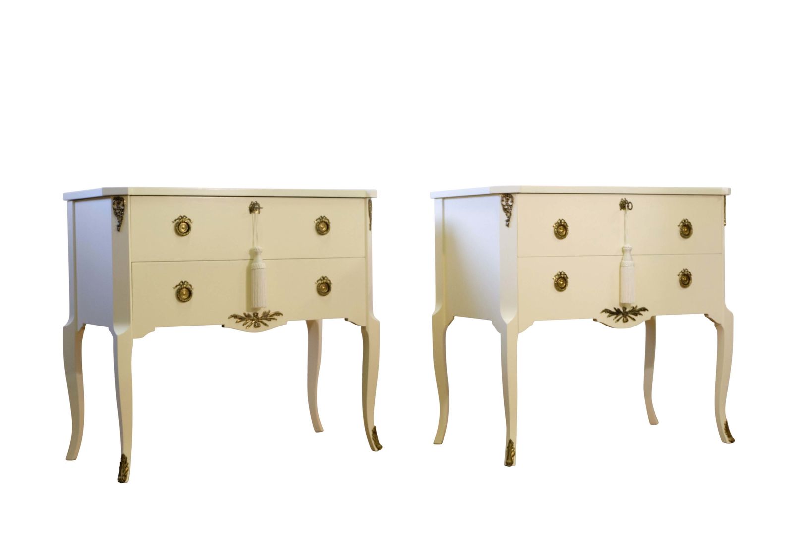 Gustavian Style Commode In Calming Cream With Brass Details photo Furniture