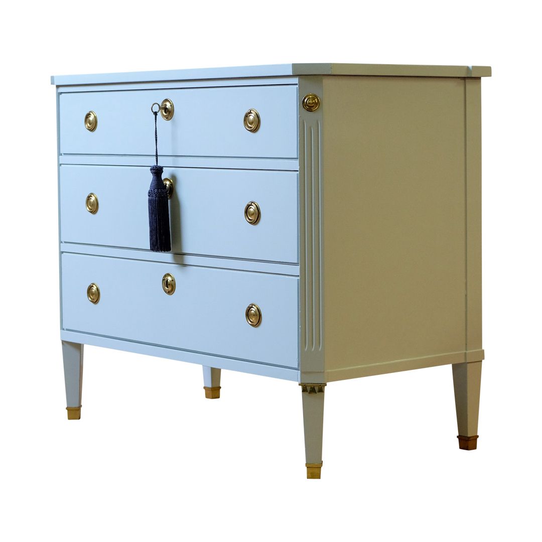 Vintage Grey Superfinish  Gustavian Chest photo vinterior
