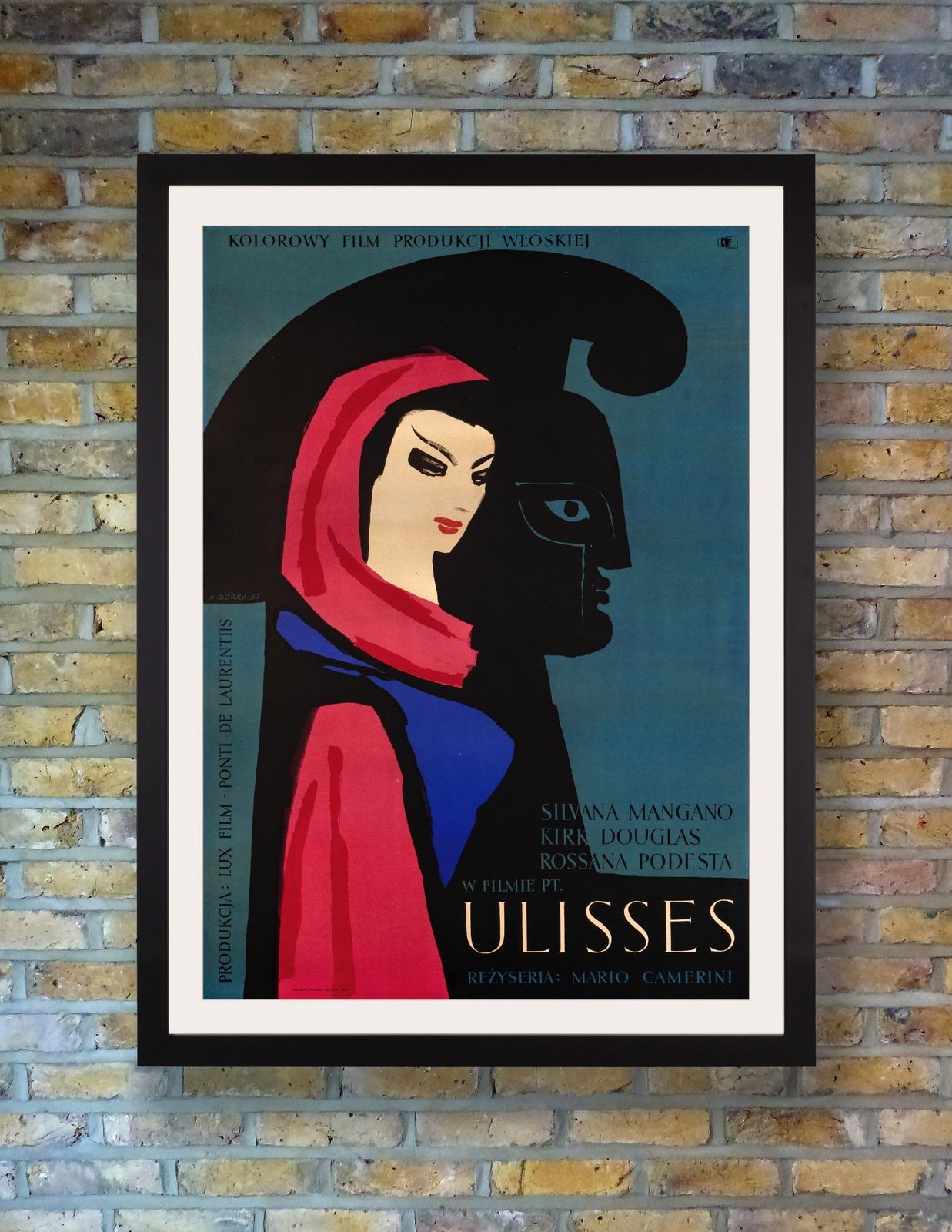 'Ulysses' Original Vintage Movie Poster By Wiktor Gorka, Polish, 1957 photo furniture