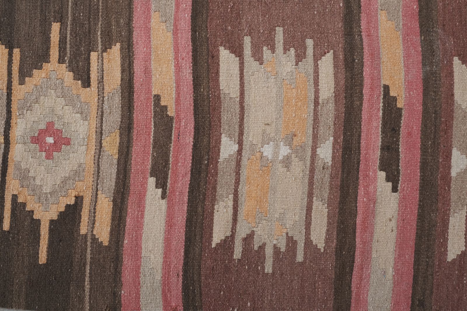 Turkish Puprle Brown Kilim Extra Long Hallway Runner With Boho Chic Style 78 X 728 Cm photo Textiles