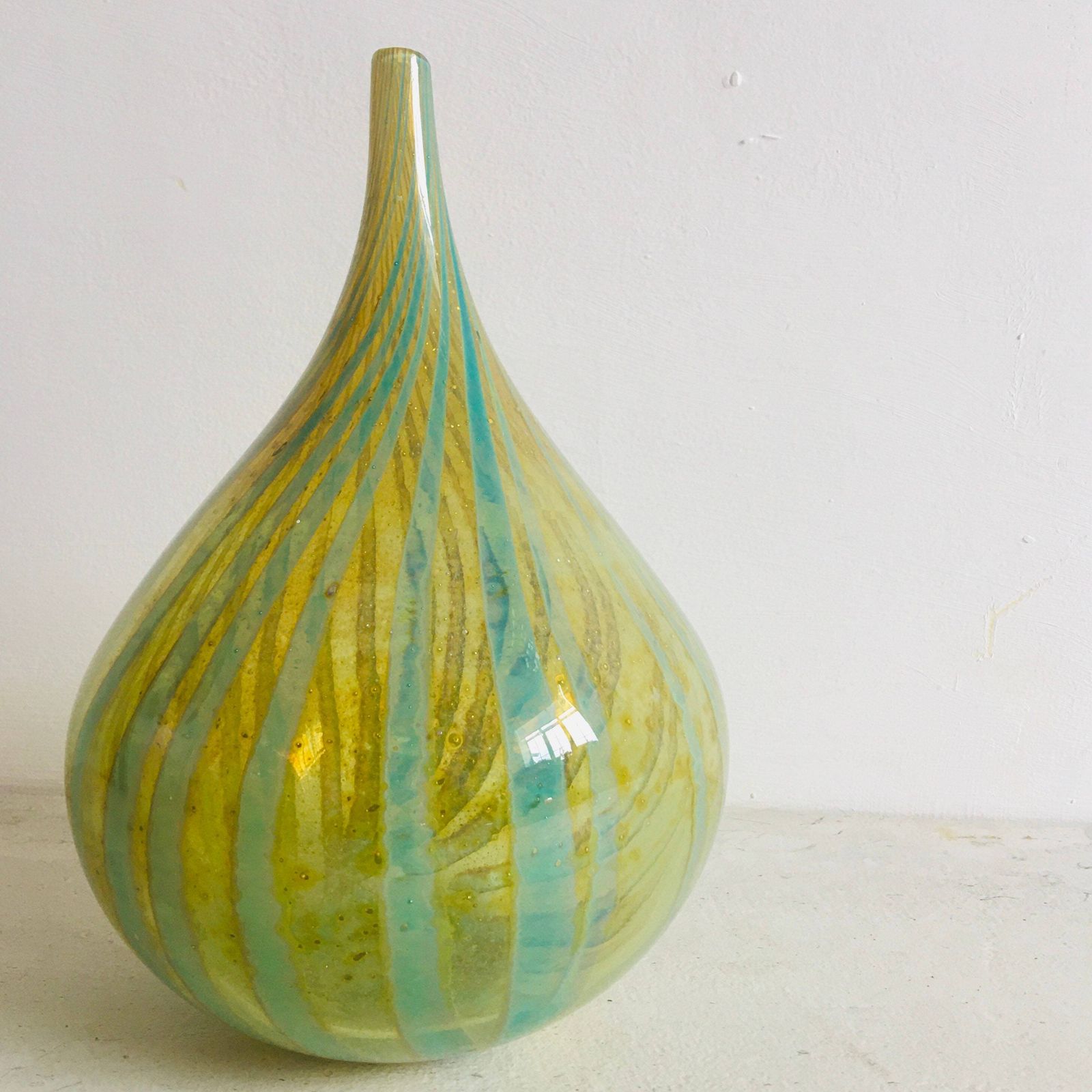 Mid Century Mdina Handblown Glass Vase By Michael Harris