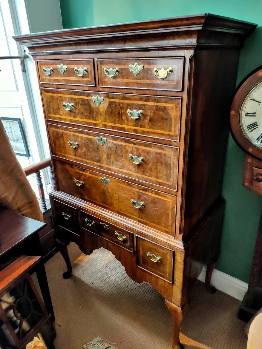 Early 18th Century Walnut Chest On Stand With Cabriole Legs photo Furniture