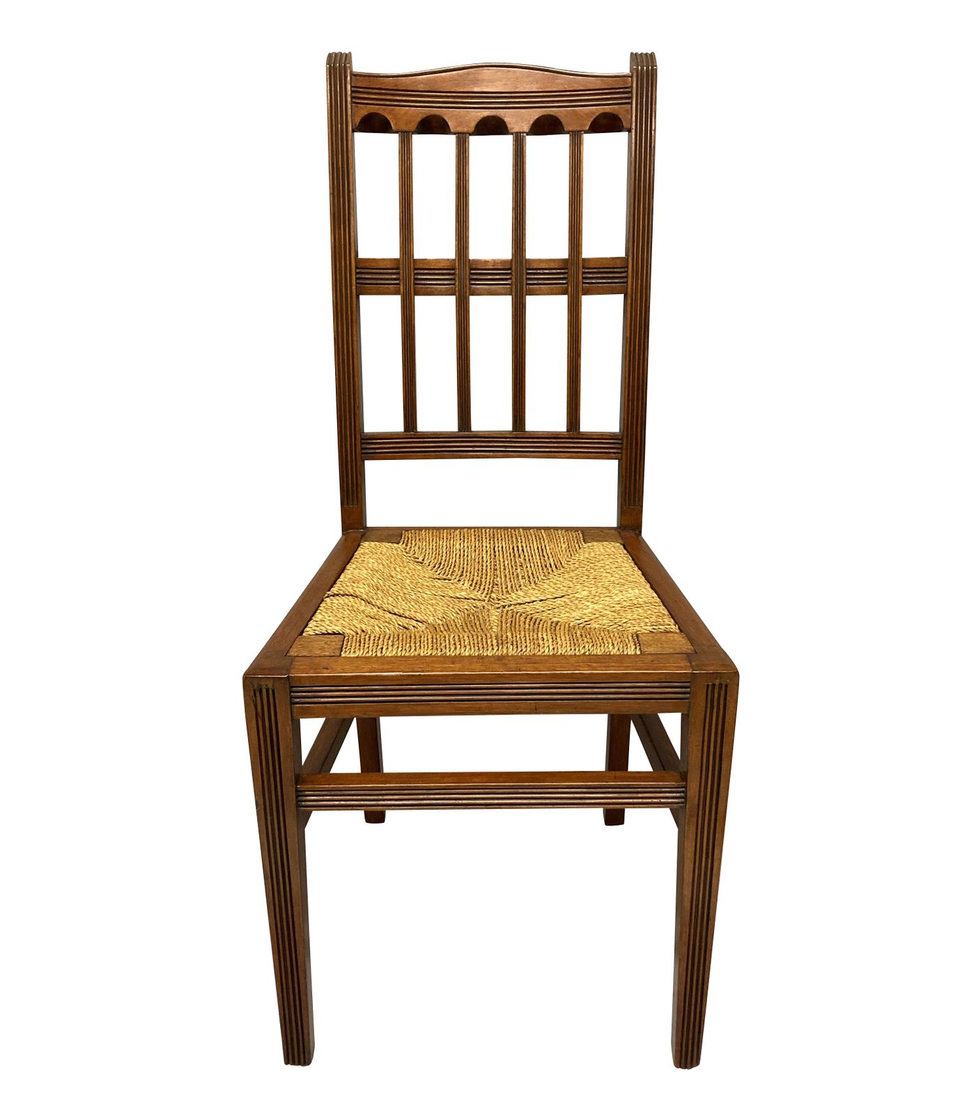 A Set Of Four English Mahogany Aesthetic Movement Dining Chairs photo furniture