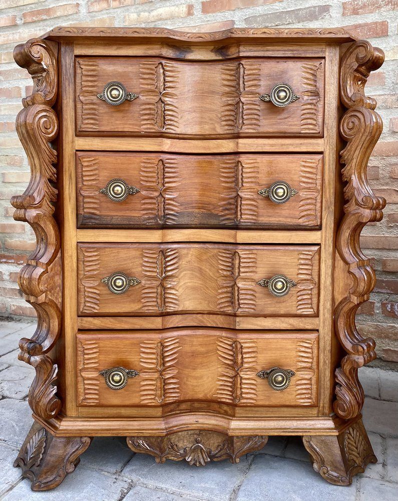 Early 20th Century Italian Burl Walnut And Fruitwood Bedside Commodes, Set Of 2 photo Furniture