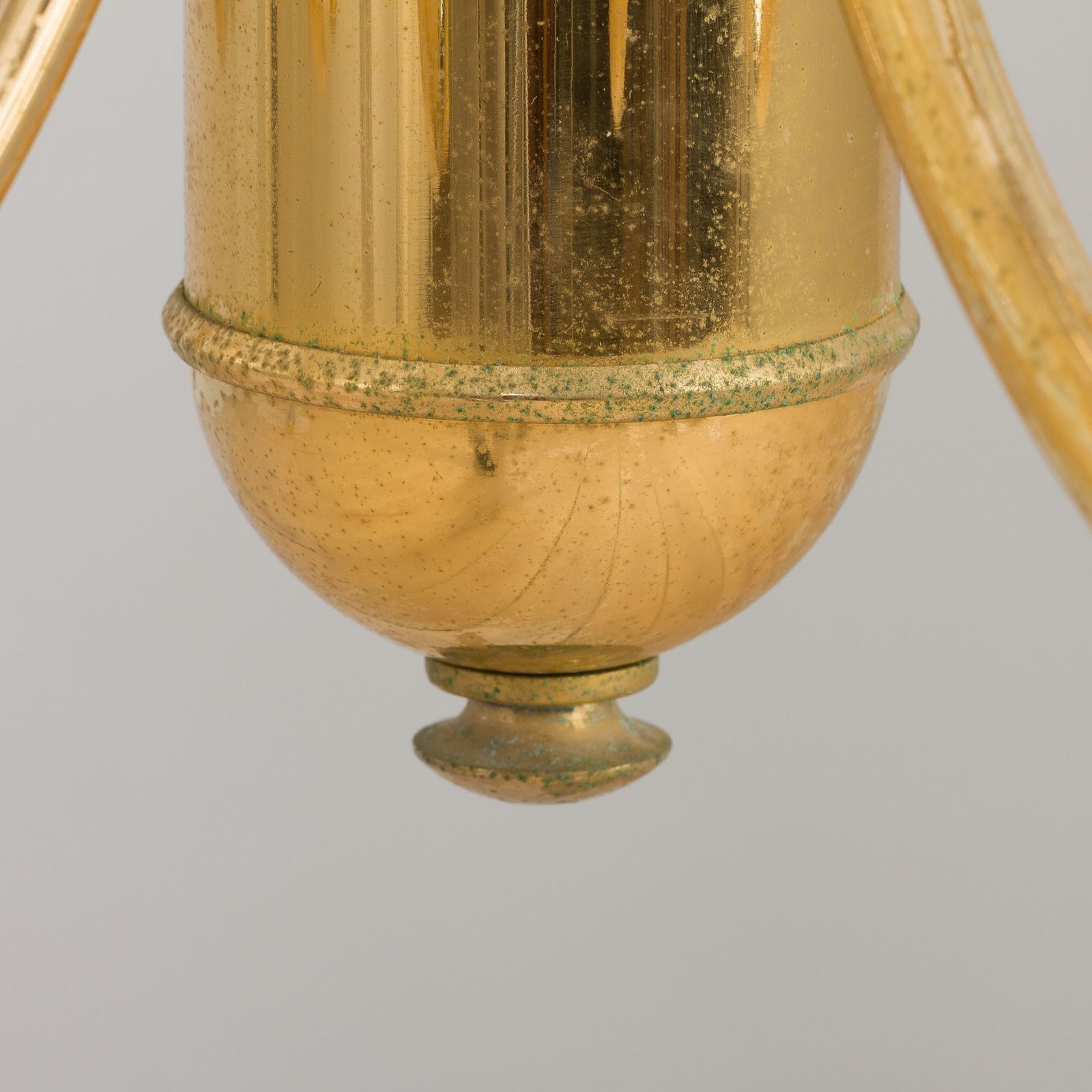 Gaetano Sciolari Large Gold Brass & Crystal Glass Chandelier, Italy, 70s photo vintage