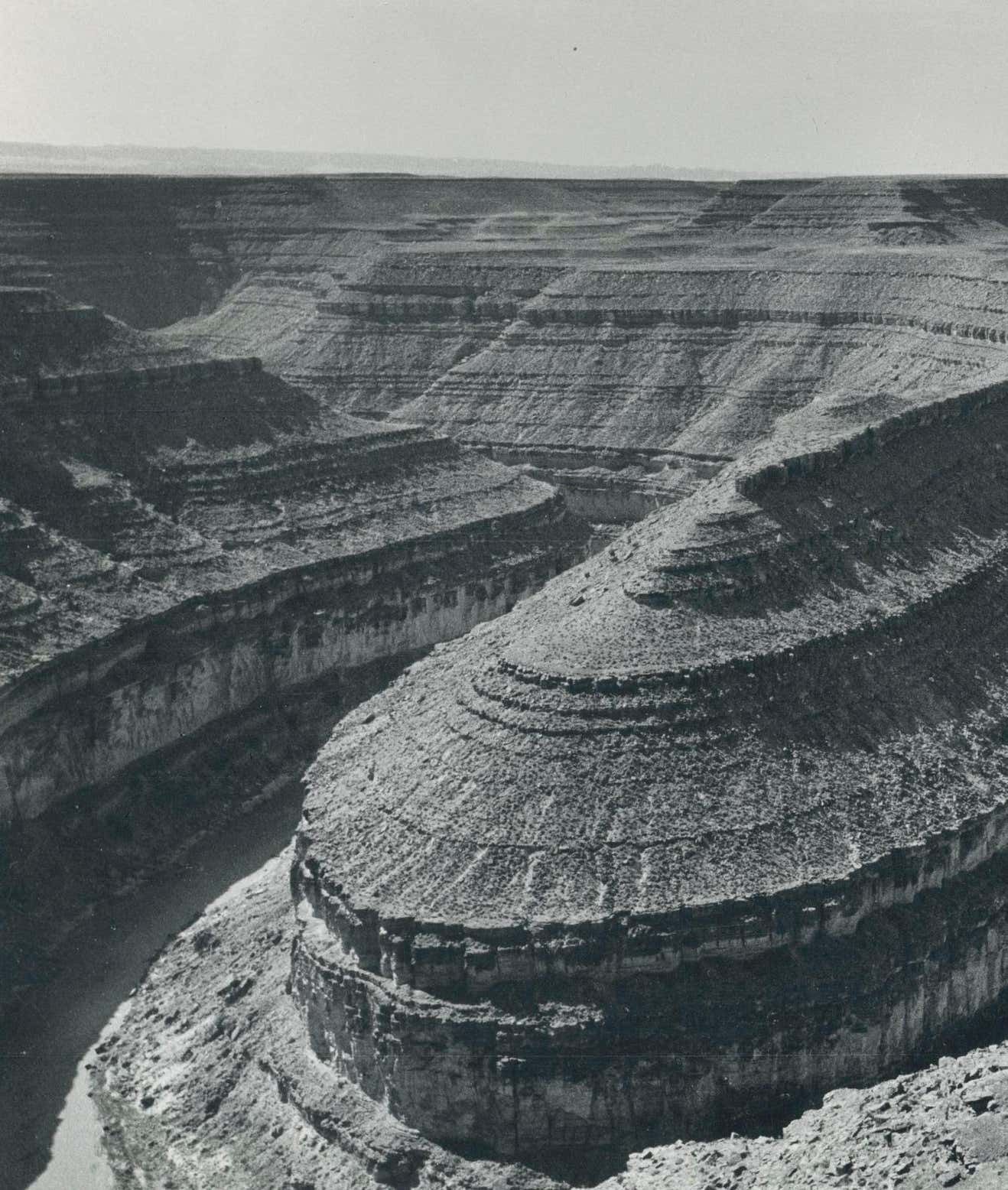 Erich Andres Gooseneck, Grand Canyon, Utah, Silver Gelatine Print, USA 1960s, photo for sale
