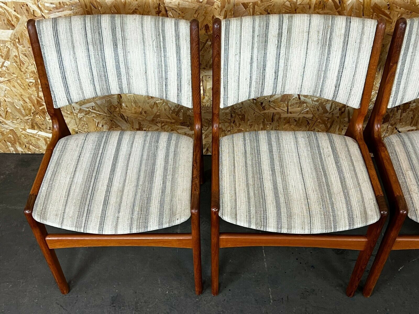 4x 60s 70s Teak Chairs Chair Dining Chair Henning Kjaernulf Danish 60s photo for sale