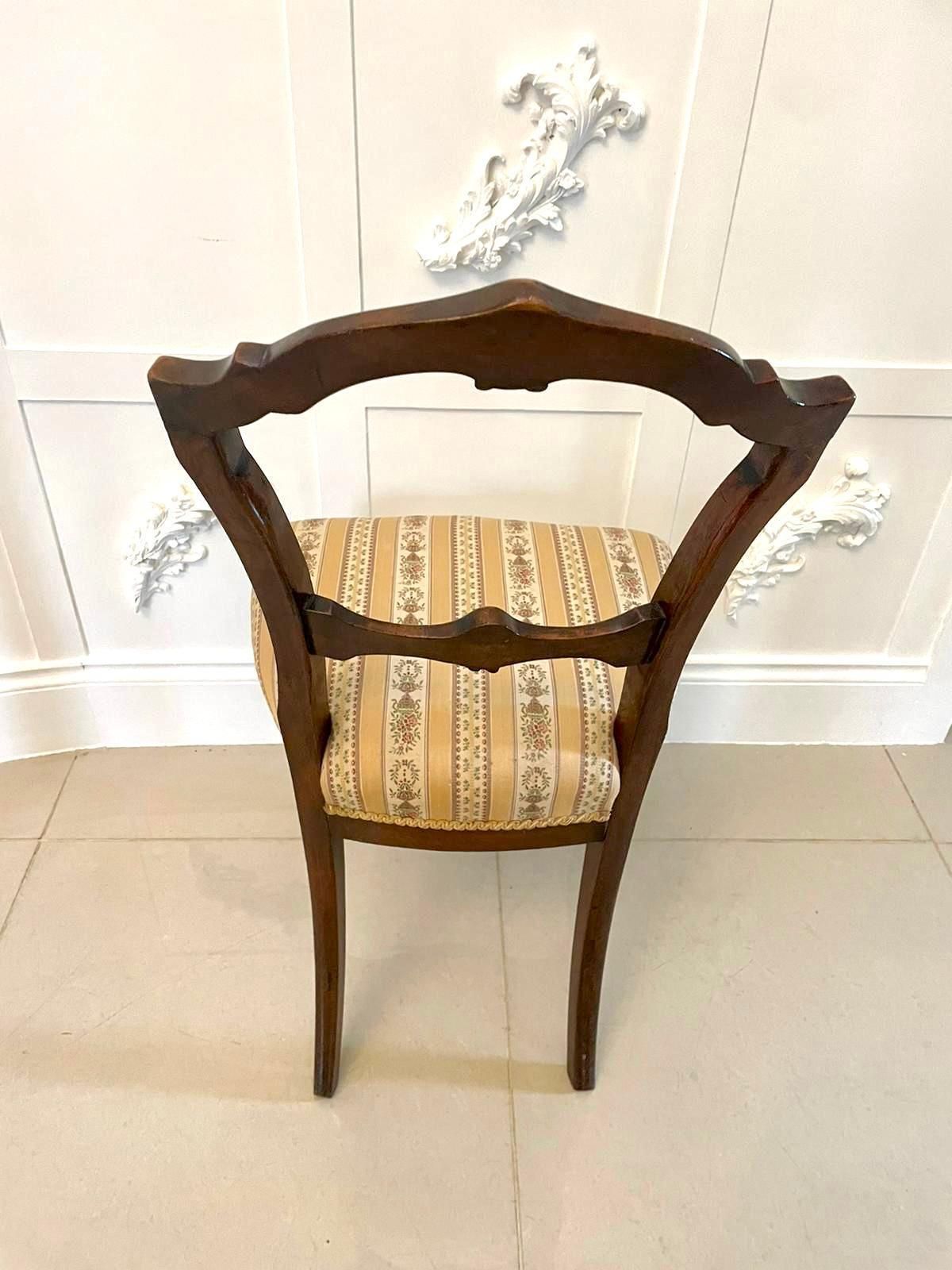 Pair Of Antique Victorian Quality Carved Walnut Side Chairs photo vinterior