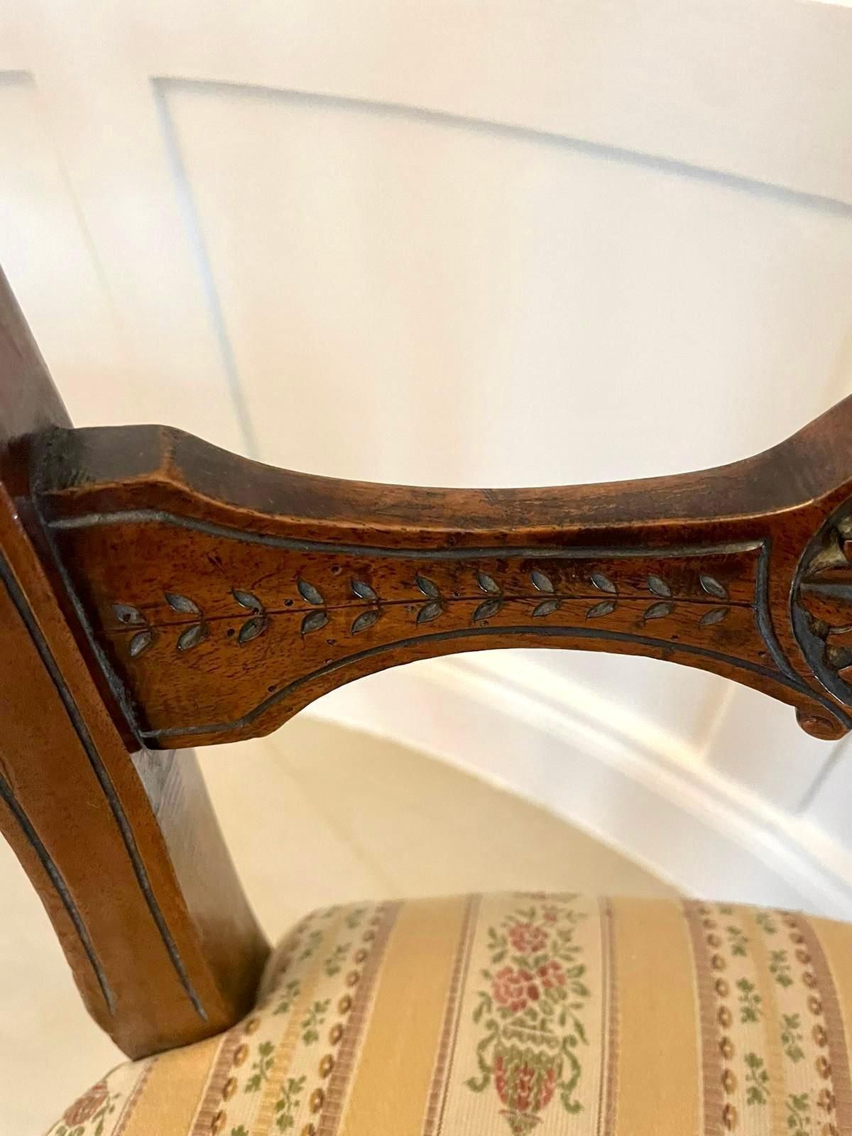 Furniture Pair Of Antique Victorian Quality Carved Walnut Side Chairs photo