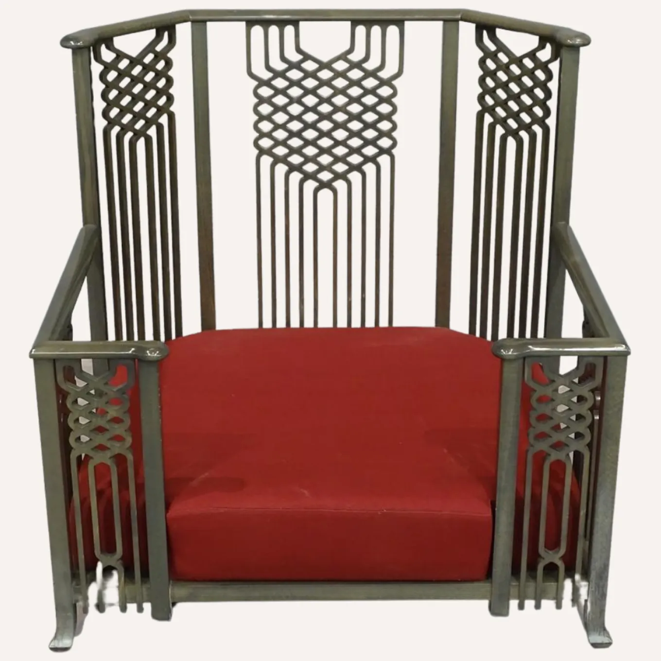 Italian Large "Chinoiserie" Lounge Chair By Giorgetti, 1970s 1980s photo buy