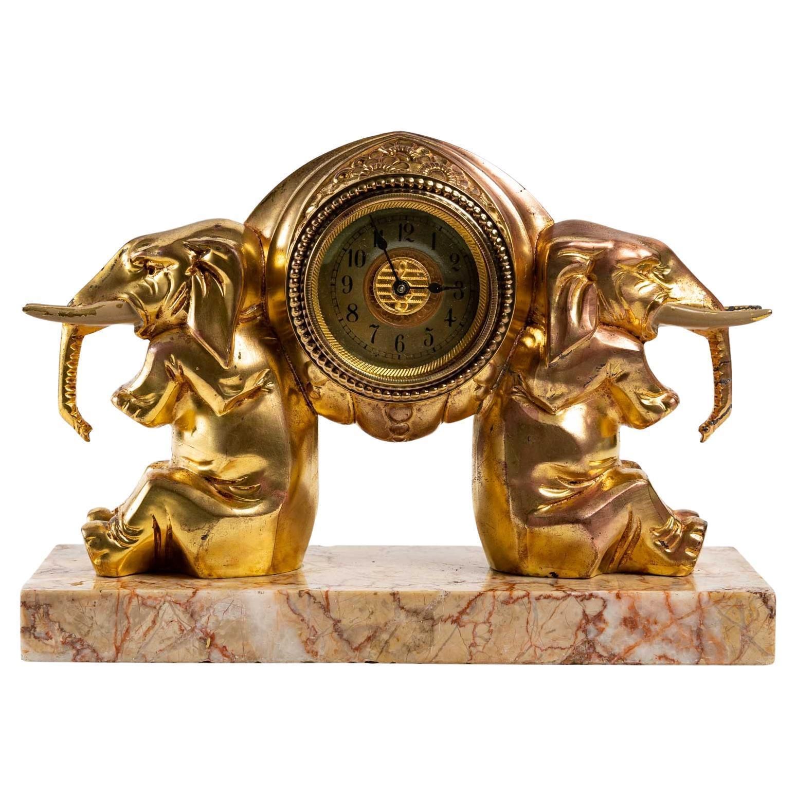 Small Clock With Elephants, 1910s photo furniture