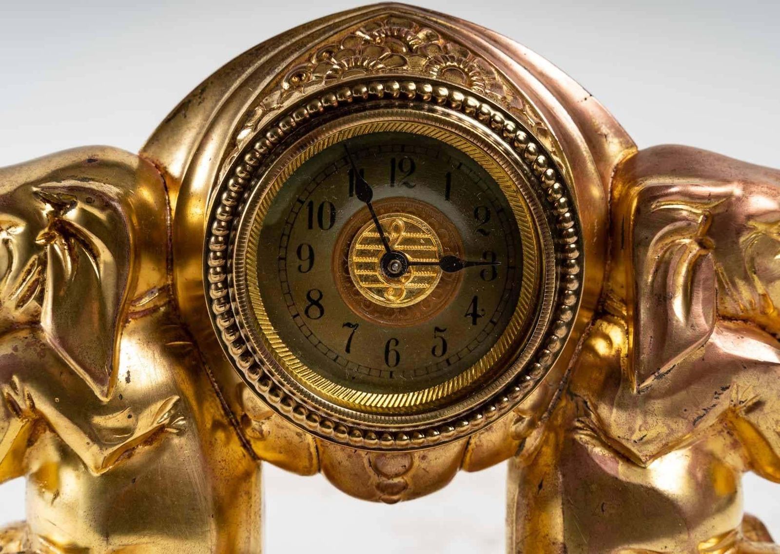 Small Clock With Elephants, 1910s photo vintage