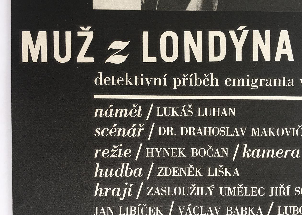 Original Film Poster, The Man From London, Libor Fára, 1974, Genuine Czech Vintage Print photo furniture