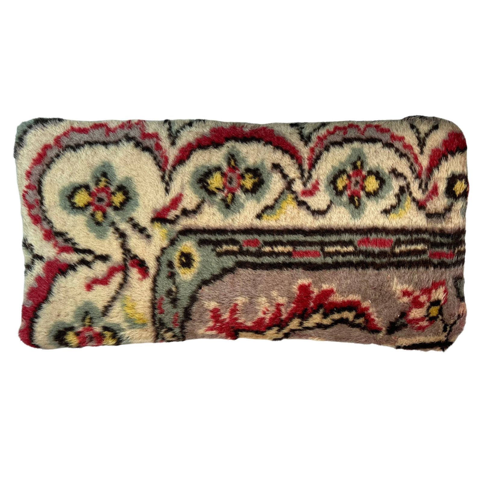12'' X 24'' Vintage Hand Made Rug Cushion Cover, 30 X 60 Cm Decorative Rug Pillow Cover, Large Vintage Turkish Rug Cushion Cover photo vinterior