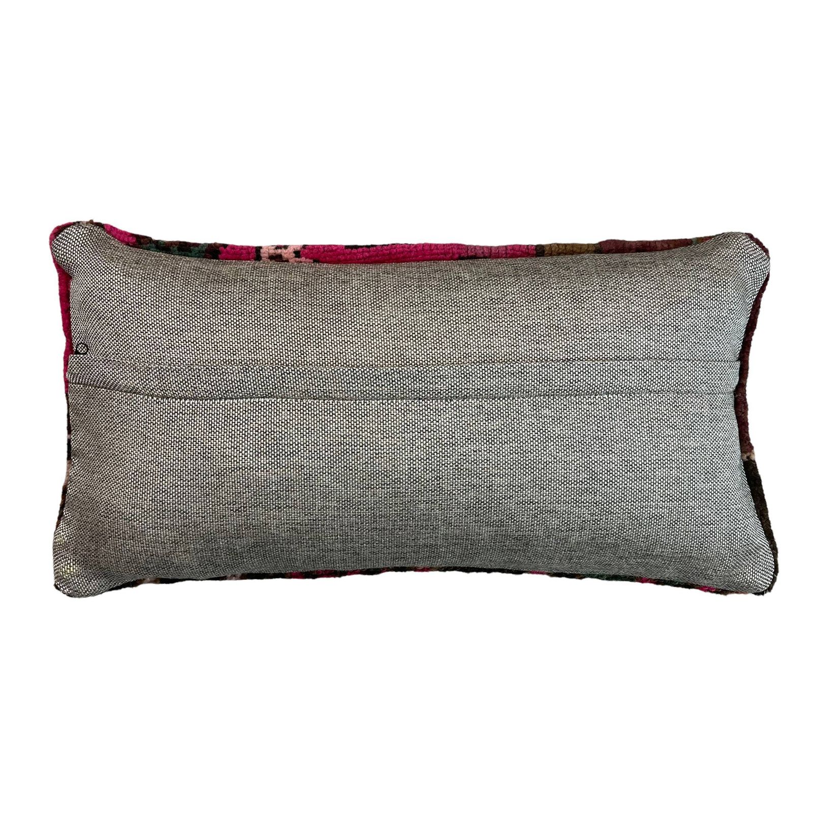 12'' X 24'' Vintage Hand Made Rug Cushion Cover, 30 X 60 Cm Decorative Rug Pillow Cover, Large Vintage Turkish Rug Cushion Cover photo for sale