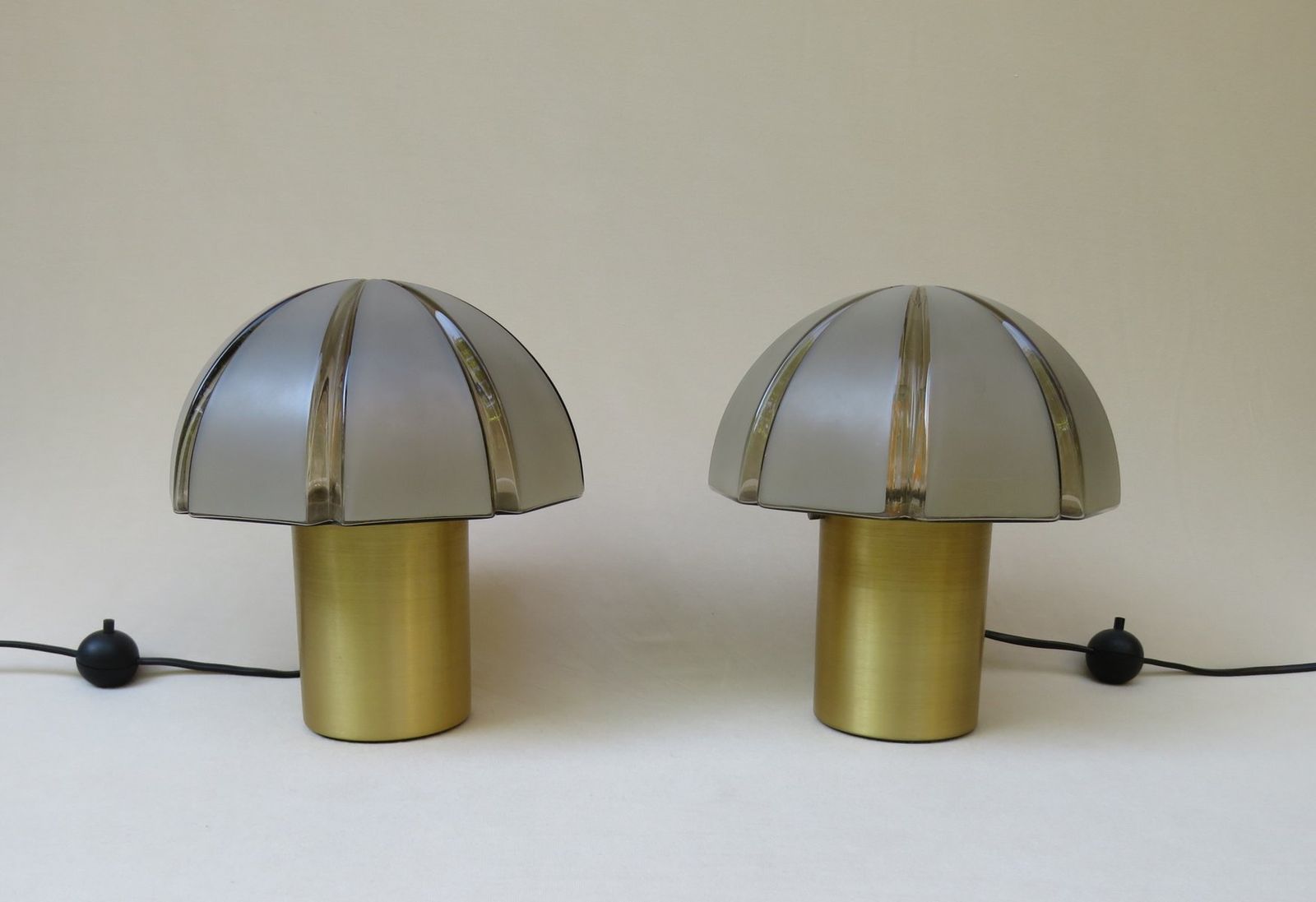 Small Mushroom Table Lamps From Peill & Putzler, 1970s, Set Of 2