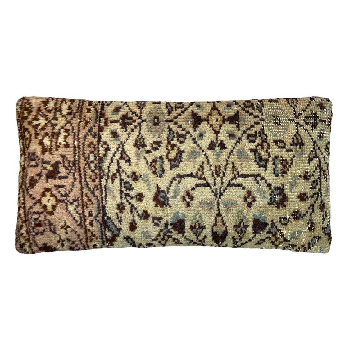 Vintage Hand Made Rug Cushion Cover  Decorative Rug Pillow Cover, Large Vintage Turkish Rug Cushion Cover