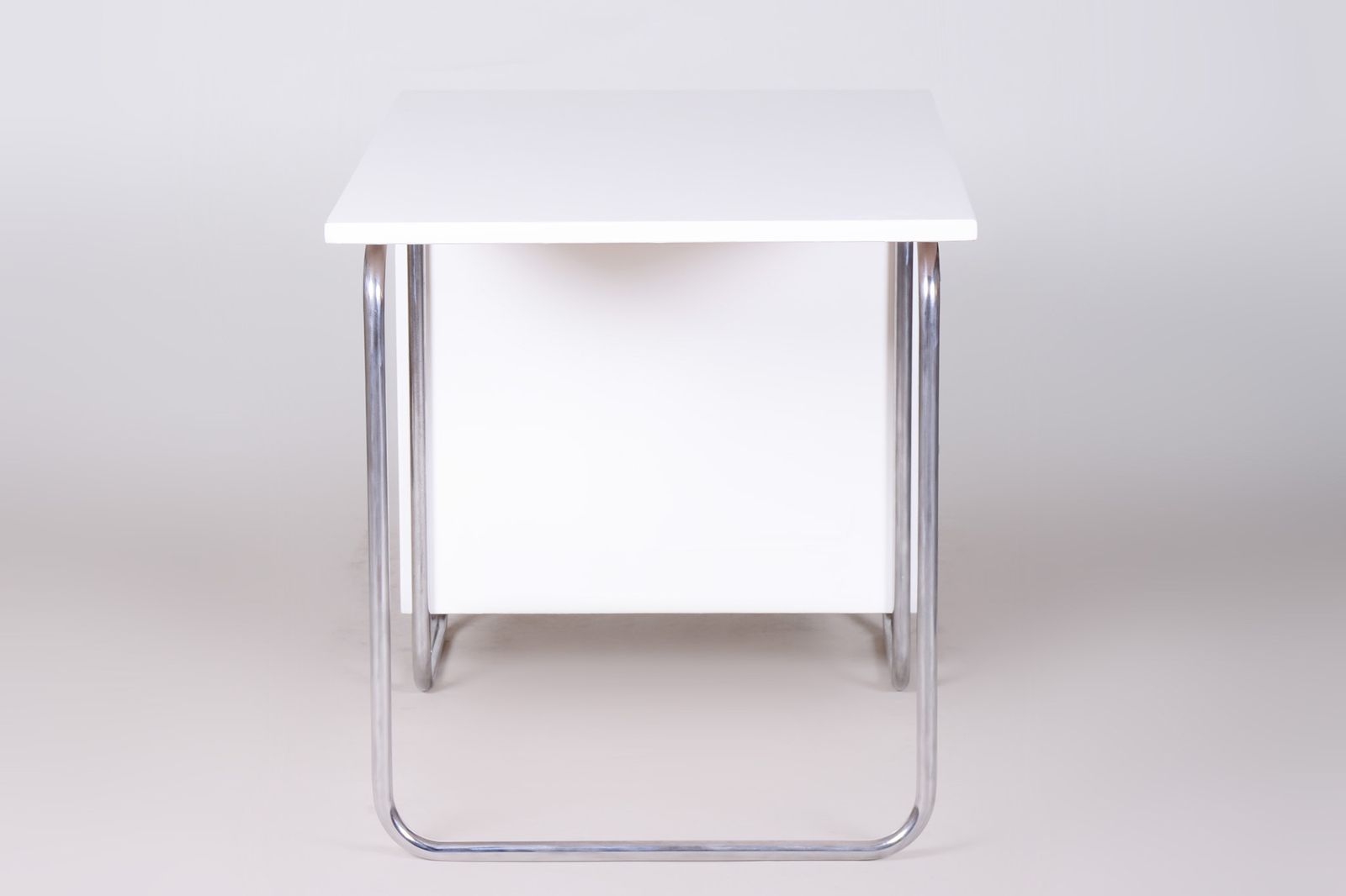 Furniture White Bauhaus Writing Desk Made In 1930s Germany By Robert Slezak   Restored photo